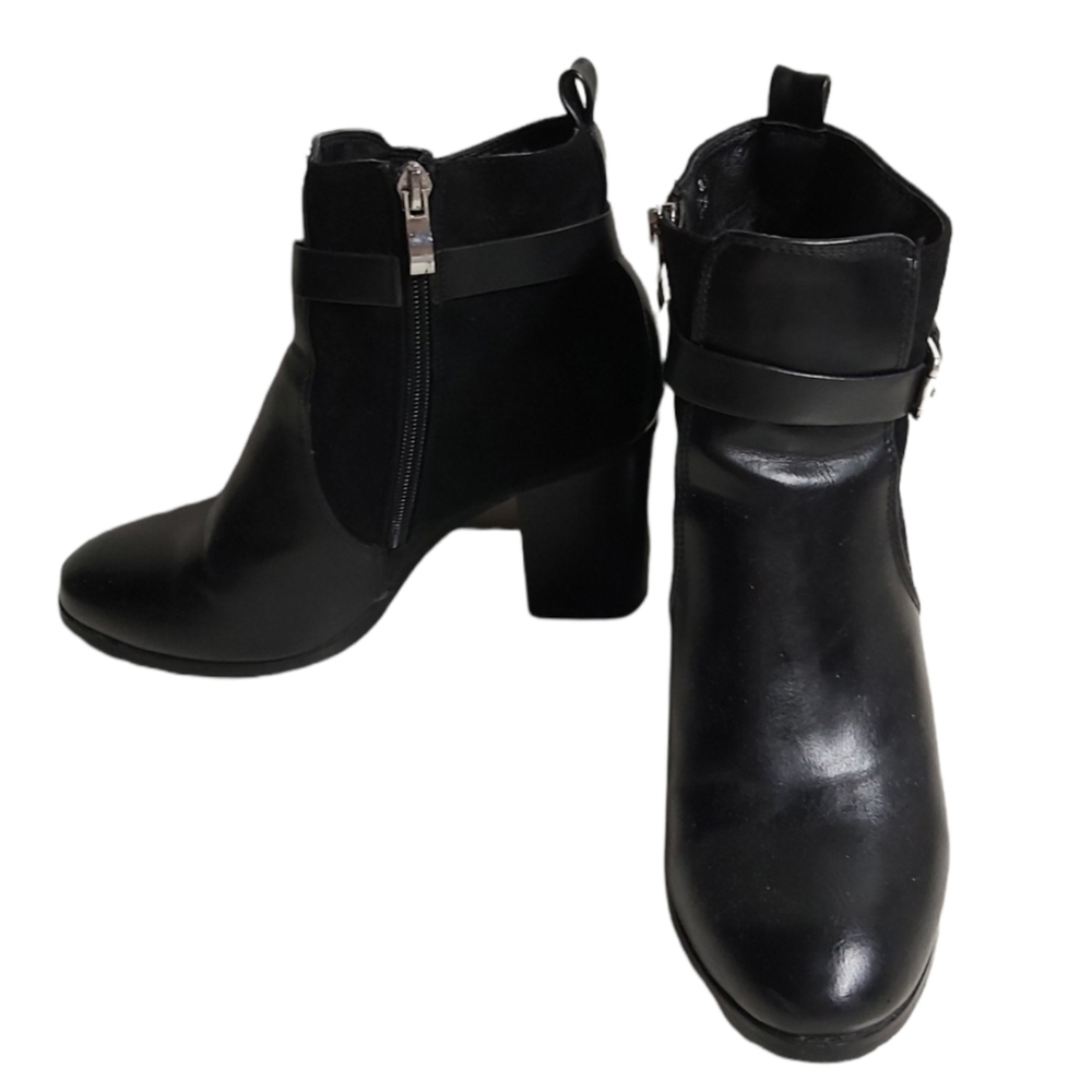 Joyce Black Heeled Boots Size 8.5